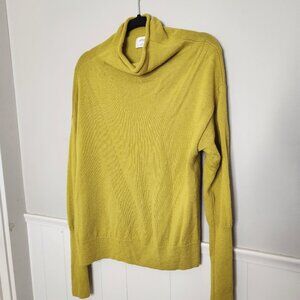 Aritzia Yellow Cowl Neck Sweater